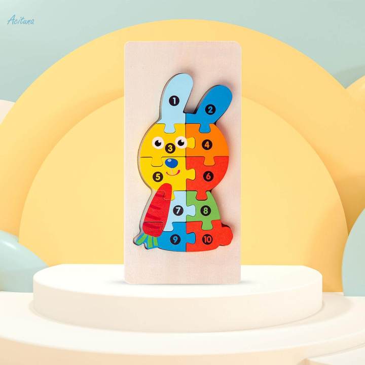 Wooden Peg Puzzles for Toddlers, Montessori Jigsaw Puzzles, Jigsaw ...