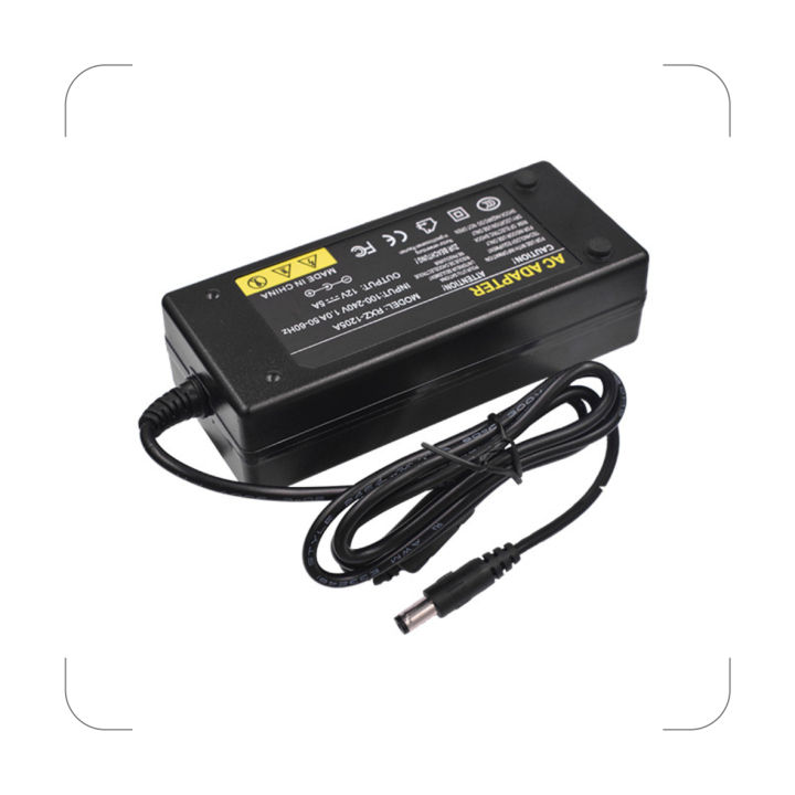 12V 5A DVR Power Supply/ AC Adapter with Power Cord/ Cable (UK Plug ...