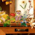 Panda Online 100PCS Vintage Flower Talk Series Stickers Album Diary Journal Decorative Crafts Scrapbooking DIY Sticker. 