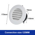 【Shop the Look】 Exterior Wall Air Vent Grille Plastic Round Air Exhaust Vent Grille Ducting Mystic. 