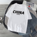 Summer New Heavy Cotton Short SleeveTT-shirt Men's Fashion Loose Fashion Men's Printed round Neck Half Sleeve Topins. 