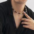 Men Necklace Beaded Elegant Polymer Clay Wooden Beads Splicing Casual Bohemia Clavicle Necklace Fashion Jewelry. 
