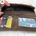 Full Leather Wallet Men Long Wallet Cow Leather Purse Man Dompet Lelaki Kulit Panjang. 