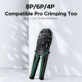 UGREEN RJ45 Network Line Pliers 8p 7P 6p 4p Network Crimping Tool and Network Lan Cable Tester Lan Tester with battery Insulated Wire Strippers Pliers Internet Cable Crimping Wire Cutter. 