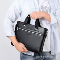 All-in-One Popular Briefcase High-End Handbag Personalized Business Handbag Extra Large Capacity Men's Office Men. 