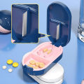 JM Portable Medicine Box Pills Splitters Cutter Medicine Box Mini Storage Box Pill Tablet Pill Cutter Divide Medicine Storage Box. 