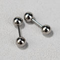 1Pair Women Men Stainless Steel Minimalist Stud Earring Small Tiny Double Balls Barbell Screw Studs Ear Bone Nail Lip Piercing. 