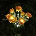 Auto On/off Solar Path Light 7-head Peony Flower Solar Garden Light for Outdoor Decor Waterproof Pathway Light with Auto On/off Feature No Wiring Needed Landscape Decor Lamp. 
