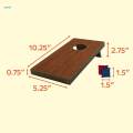 2 Pieces Wood Corn Hole Boards Toy Sandbag Throw Game Portable Tabletop Corn Holes for Men. 