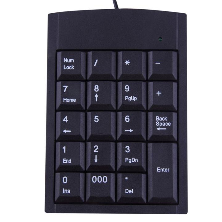 【UrbanNomad】Keyboard USB Wired Numeric Keyboard Keypad Adapter 19 Keys for Laptop PC 2000 XP Vista 7 or Millennium Edition