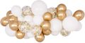 White and Gold Balloon Garland Kit, 60PCS Balloon Garland Including White, Latex Gold & Confetti Balloons Decorations Backdrop Ideal for Wedding Birthday Baby Shower Bridal Party Decorations. 