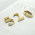 【Miga Plaza】dongxing 1pc Height 5cm Golden Home Sticker Address Door Label Gold Modern House Number. 