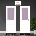 Bathroom Door White Finish with Frame (General Type-Right Side Open). 
