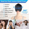 Headache Migraine Relief Hat - Hot & Cold Full Surrounding Migraine Relief Mask Ice Pack Cap, for Tension Sinus Headache, Fever, Stress Relief, Puffy Eye, Dark Circle, Sports Cold Compress. 