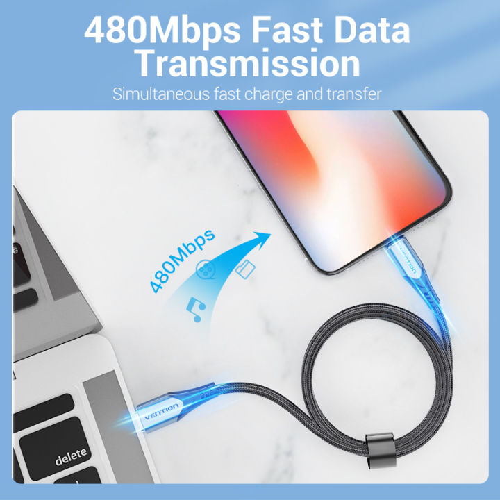 NEW%20Vention%20MFi%20USB%20C%20Cable%20for%20iPhone%2012%20Mini%2011%20Pro%20Max%20Fast%20Charging%20PD%2018W%20Cable%20USB%20Type%20C%20Cable%20Cord%20for%20Macbook%20Pro%20-%20Image%203