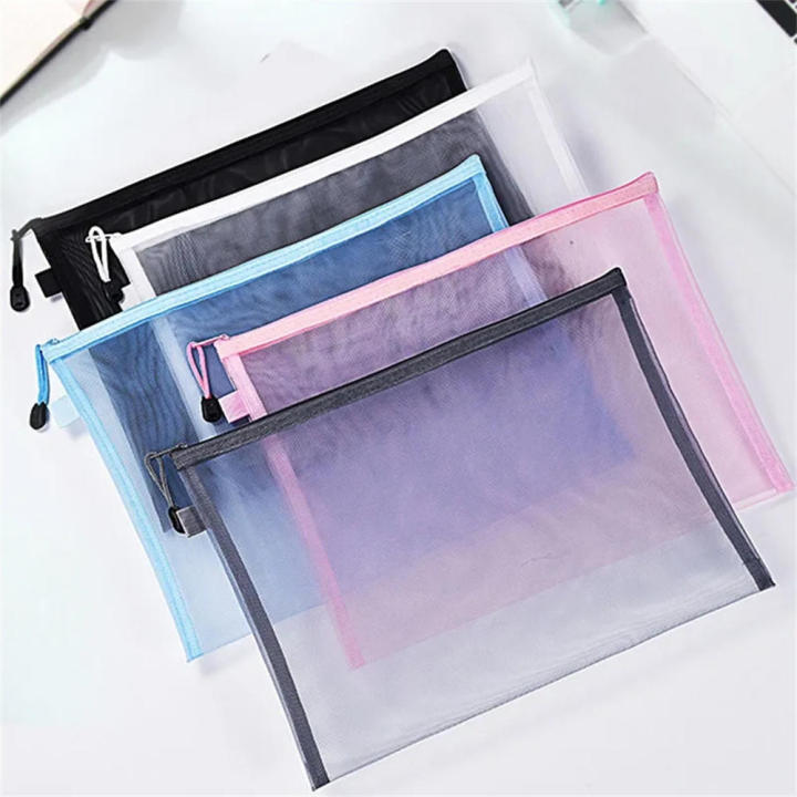 Transparent Zipper Bag Zipper Test Paper Bag A4 Transparent Zipper Bag Office Student Pen Bag A5 Test Paper Information Bag