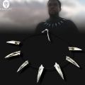 【IKE】Marvel Black Panther Men's Necklace Leopard Claw Pendant Gold Silver Color Necklace Wakanda 1:1 Prop Trend Jewelry. 