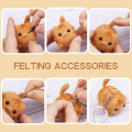 Animals Needle Felting Set, DIY Wool Felt Materials Set with Felting Tool Instruction for Needle Felting Craft Project Easy to Use. 