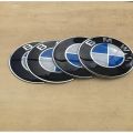 4Pcs 3D BMW Logo Wheel Hub Center Cap Labeling Of Steering Wheel Rim Shaft. 