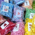 Colorful Shredded DIY Gift Box Filling Party Gift Packaging Filler Crinkled Paper fillers 30g Free Greeting Card. 