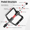 WEST BIKING 3 Bearing Bike Pedals Aluminum Alloy Anti-Slip MTB Road Bicycle Flat Pedals Hollow Lightweight Mountain Bike Parts. 