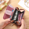 Embroidered Love Heart Wallet Fashion Ladies Multifunction ID Holder Card Holders Wallet ID Holder Zipper Snap Short Wallet. 