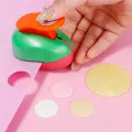 Manual DIY Paper Cutter Punch Round Hole Embossing Device Children Educational Embossing Machine Card Making Student Stationery. 