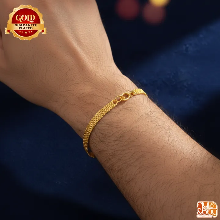 Gold%20Flat%20Bismark%20Bracelet%20Chain%20Stylish%20Golden%20Men%20Designs%20Guaranteed%20Love%20Necklace%20Plated%20Stylish%20Boy%20Design%20Gift%20TR-MB%20-%20Image%205