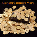 10-30Pcs Genshin Impact Mora Metal Zinc Alloy Gold Coins Game Coins Collection Coins Morax Cosplay Props Accessories. 