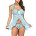Sleepwear Halter Night Dress Women Sleeping Nightgown Rose Pink Lace Nightie Sleeveless Mini Dress Homewear. 
