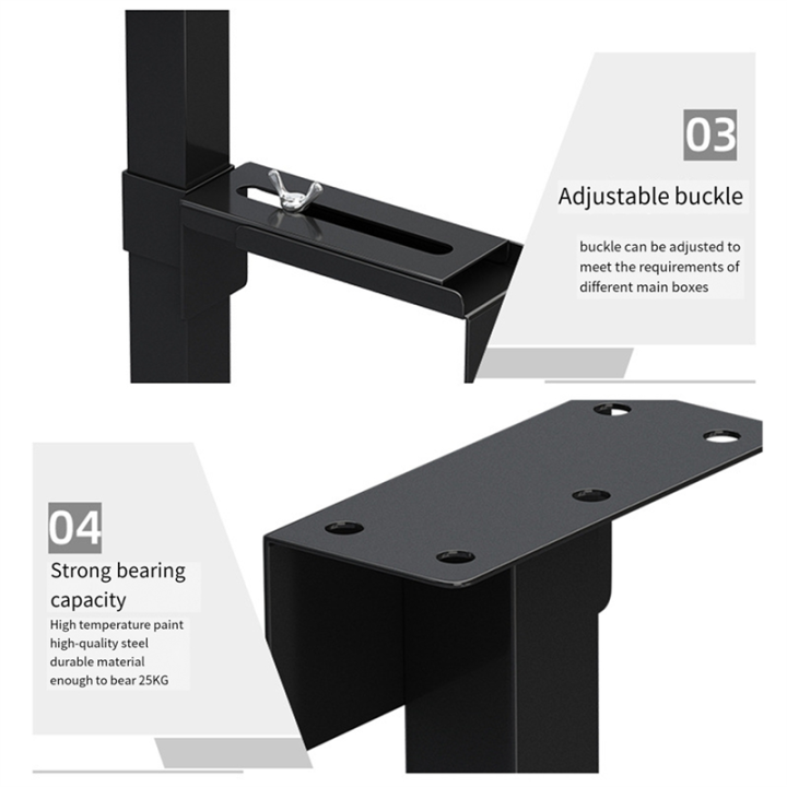 Universal%20PC%20Case%20Holder%20Computer%20Hanging%20Host%20Bracket%20Versatile%20Under%20Desk%20or%20Wall%20Side%20Mount,%20Cpu%20Stand%20Lift%20Black%20-%20Image%203