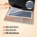 Silicone Keyboard Cover Universal Tansparent Keyboard Durable Protective Film Dustproof Waterproof Protector for Laptop. 