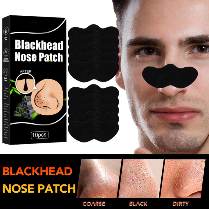 10-60PC Nose Blackhead Remover Strip Deep Cleansing Shrink Pore Acne Black Dots Pore Strips Face Skin Care Patch