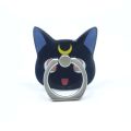 Anime Lazy Brackets Star Moon Black White Cat Mobile Phone Holder Universal Cell Phone Finger Ring Bracket Pad Back Sticker. 