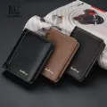 LouisWill Men Short Zipper Buckle Wallets PU Leather Fashion Wallets Business Mini Wallets Men Bags Retro Hand Bags Tri-fold Card Holders Coin Purse Clutches for Men. 