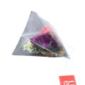 100PCS Pyramid Tea Bag Filter Nylon Tea Bag Single String Label Transparent Empty Disposable Nylon Tea Infuser Bag Gift. 