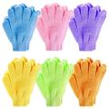 Scrub Wash Polyester Spa Children Five Bath Fingers Home Supply Towel Gloves Bath Exfoliating Body Shower Gloves Cotton Removal(Purple). 