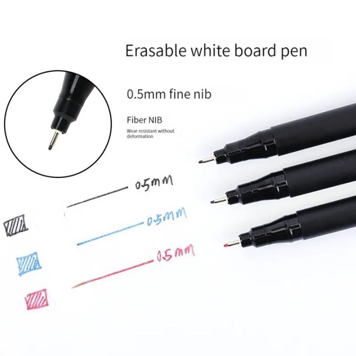 Office%20School%20Whiteboard%20Art%20Marker%200.5mm%20Very%20Fine%20Tip%20Dry%20Wipe%20Marker%203-Color%20Erasable%20Office%20Teaching%20Whiteboard%20Pen%20Large%20Capacity%20Color%20Marker%20Pen%20-%20Image%208