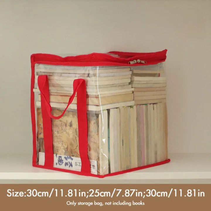 Zippered%20PVC%20Book%20Bag%20Multi-Purpose%20Waterproof%20Transparent%20Storage%20Bag%20Stackable%20Handbag%20Organizer%20for%20Collection%20Storage%20Home%20Organization%20Office%20Filing%20Closet%20Sorting%20Students/Professionals%20-%20Image%205