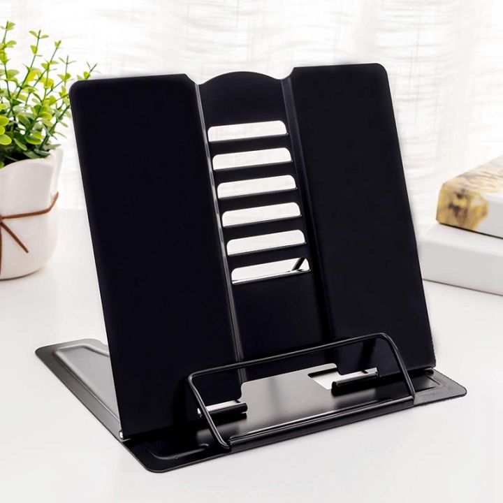 Desk%20Book%20Stand%20Metal%20Reading%20Rest%20Book%20Holder%20Angle%20Adjustable%20Stand%20Document%20Holder%20Portable%20Sturdy%20Lightweight(Black)%20-%20Image%205