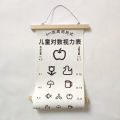 Oufeiton Visual Acuity Chart Clear Printing Adults Kids Wall Visual Acuity Chart Canvas Painting. 