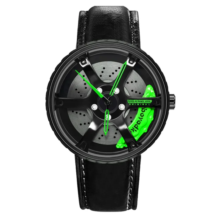 【Miga Plaza】Watches Men Wristwatch Clock Men's Wheel Rim Hub Watch Custom Design Sport Car Creative Men Wrist Watch