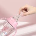 180ML Baby Glass Bottle Wide-bore Quick Flush Baby Bottle Anti-colic Newborn Milk Bottle Training Baby Feeding Accessories Water. 