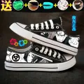 Spring Breathable Low Top Canvas Shoes Men Stylish Sneaker Naruto One Piece Boys Anime Shoes Student Luminous Shoes. 