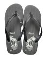 Black Colour Durable flip flops Rubber Slippers for Men. 