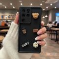 Cute 3d bear For Samsung  A03s A04 A05s A06 A07 A10s A11 A12 A13 A14 A15 A16 A17 5G A20 A30s A21s A50 A51 A52 A54 A55 A56 M13 M14 M21 M31 M32 S7 Edge S8 S9 Plus S10 S20 FE S21 S22 S23 S24 S25 Ultra Back Cover for girls. 
