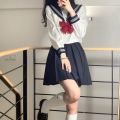 jkUniform skirt Basic Style Genuine White Two Books Three Books Student School Uniform College Style Business Attire Japanese Style Sailor Suit. 
