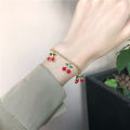 Korean Style Small Cherry Bracelet For Girls Women Simple Design Sense Jewellery Gift. 