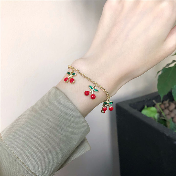 Korean%20Style%20Small%20Cherry%20Bracelet%20For%20Girls%20Women%20Simple%20Design%20Sense%20Jewellery%20Gift%20-%20Image%206