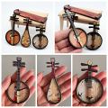 Gift 1/6 1/12 Dollhouse Musical Instruments Wood Multicolor Chinese Classical Instrument Photo Props Courtesan Pattern Miniature Guzheng Pipa. 